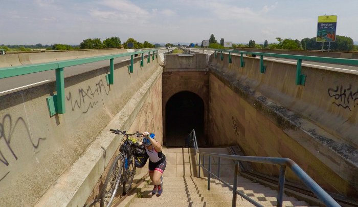 Foto cruzando en Mannheim